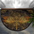 thumbnail image 1 of Vintage Half Round Rug - Dragonfly Mandala Design, Non-Slip Boho Kitchen Sink Floor Mat, Indoor Entryway Welcome Mat for High Traffic Areas, Fireplace Hearth Rug, 1 of 4