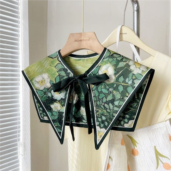 Vintage Half Shirt Necklace Shawl Women False Fake Collar Detachable Shirt Fake Collar Shoulder Wraps 2