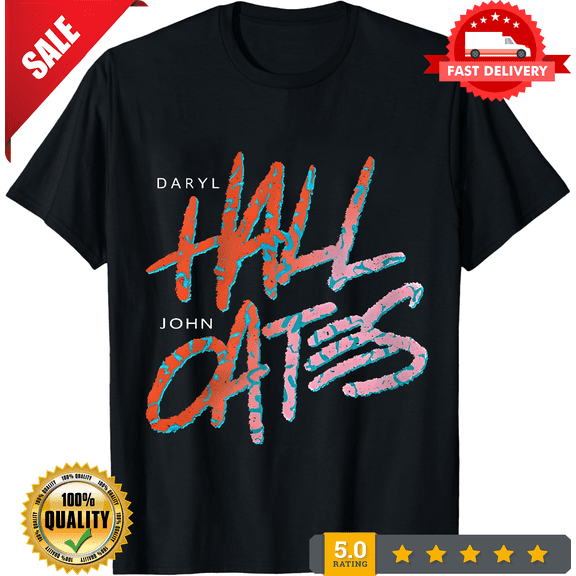 Vintage Hall and Oates Logo T-Shirt - Black, LIMITED EDITION-TH73855
