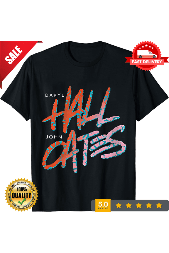 Vintage Hall and Oates Logo T-Shirt - Black, LIMITED EDITION-TH73855