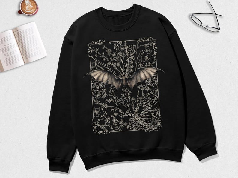 Hoodie Fours Bats Goth Y2k
