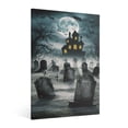 thumbnail image 1 of Vintage Halloween Cemetery, haunted house,Canvas Wall Art Painting, Horror Creepy Dark Poster, Gothic Artwork Picture Print Decor, Spooky Ghost Wall Decor for Bar Living Room Bedroom Party Framed, 1 of 8