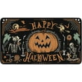 thumbnail image 1 of Vintage Halloween Doormat 17x30 inches, Horror Halloween Pumpkin Skull Ghost Doormat, Indoor and Outdoor Entrance Mat Non-Slip Welcome Party Halloween Decoration Mat, 1 of 6