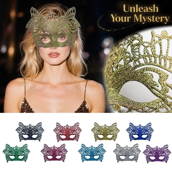 Vintage Halloween Eye Mask with Silver Butterfly, Ideal for Masquerade Mask for Men and Mask, Unique Gift with Butterfly and Retro Design