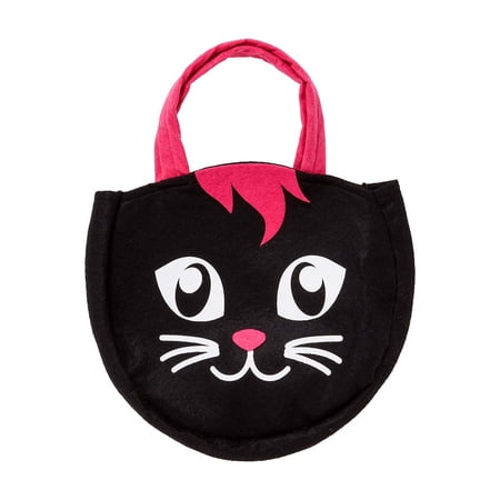 Vintage Halloween Felt Trick or Treat Bags Black Cat 11"x10" Novelty Treat Bag price history and forecast - Unbranded