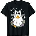 thumbnail image 1 of Vintage Halloween Ghost Cat Cute Cat In Ghost Costumes T-Shirt, 1 of 3