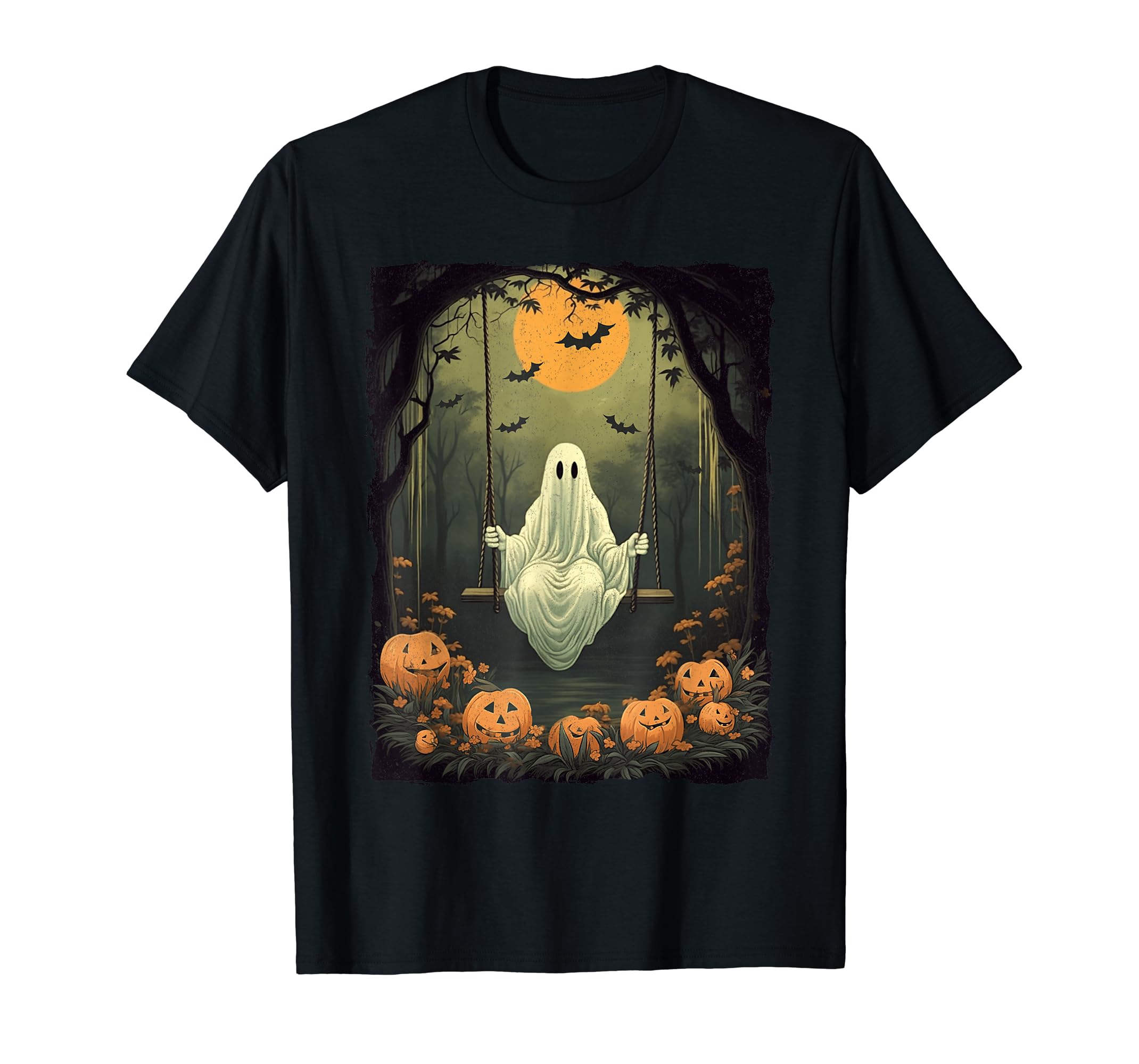 Pumpkin Ghost Short Sleeve Graphic Tee main image 0