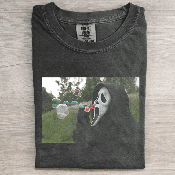 Vintage Halloween Graphic T-shirt, Ivory Color, Size S