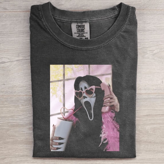 Vintage Halloween Graphic T-shirt, Watermelon Color, Size M