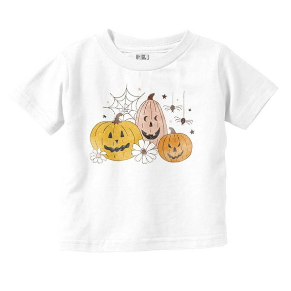 Vintage Halloween Jack-o-Lanterns Toddler Boy Girl T Shirt Infant Toddler Brisco Brands 2T