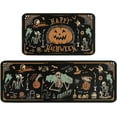 thumbnail image 1 of Vintage Halloween Kitchen Rugs and Mats Set of 2,Scary Halloween Pumpkin Skeleton Ghost Floor Mats,Non-Slip Washable Anti-Fatigue Kitchen Floor Mats for Kitchen Halloween Decor 17x30+17x47In, 1 of 6