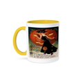 thumbnail image 1 of 3dRose, Vintage Halloween Lady in Black, 15oz Two-Tone Yellow Mug, 1 of 7