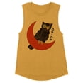 thumbnail image 1 of Vintage Halloween Owl Women's Muscle Tank Large Antique Gold, 1 of 5