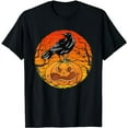 thumbnail image 1 of Vintage Halloween Pumpkin Black Bird Crow T- Women Men Kids T-Shirt, 1 of 5