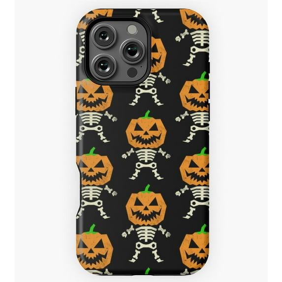 Vintage Halloween Pumpkin Head Skeleton 3 GA7680 Phone Case for iPhone 11 to 17 Pro Max