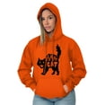 thumbnail image 1 of Vintage Halloween Scaredy Cat Cute Women Plus Size Hoodie Brisco Brands 2X, 1 of 5