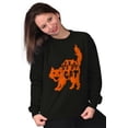 thumbnail image 1 of Vintage Halloween Scaredy Cat Cute Women Plus Size Crewneck Sweatshirt Brisco Brands 2X, 1 of 5