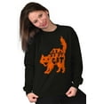 thumbnail image 1 of Vintage Halloween Scaredy Cat Cute Women Plus Size Crewneck Sweatshirt Brisco Brands 4X, 1 of 5