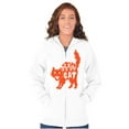 thumbnail image 1 of Vintage Halloween Scaredy Cat Cute Womens Plus Size Graphic Zipper Hoodie Brisco Brands 5X, 1 of 5