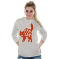 thumbnail image 1 of Vintage Halloween Scaredy Cat Cute Women's Long Sleeve T Shirt Brisco Brands X, 1 of 6