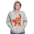 thumbnail image 1 of Vintage Halloween Scaredy Cat Cute Womens Plus Size Graphic Zipper Hoodie Brisco Brands 5X, 1 of 5