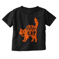 Vintage Halloween Scaredy Cat Cute Youth T Shirt Tee Girls Infant Toddler Brisco Brands 12M