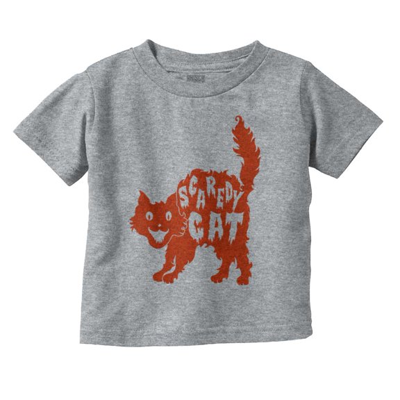 Vintage Halloween Scaredy Cat Cute Youth T Shirt Tee Girls Infant Toddler Brisco Brands 5T