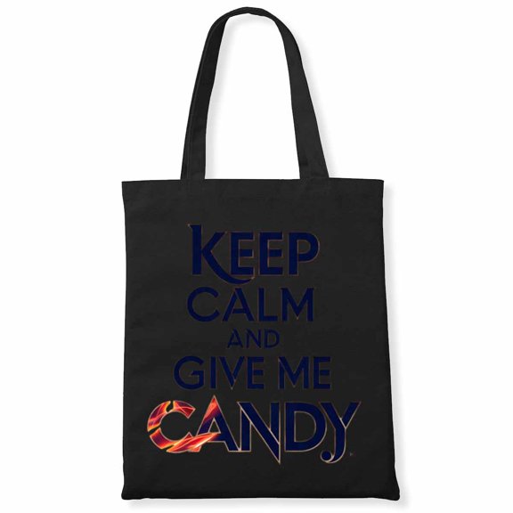 Vintage Halloween Spooky Keep Calm And Give Me Candy Gothic Costume Canvas Bag 1Pc