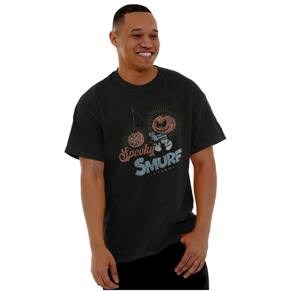 Vintage Halloween Spooky Smurf Men's Graphic T Shirt Tees Brisco Brands 5X