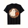 thumbnail image 1 of Vintage Halloween T-Shirt Tee Soft Breathable Fabric Fashion Casual Crew neck Top Black S-5XL, 1 of 5