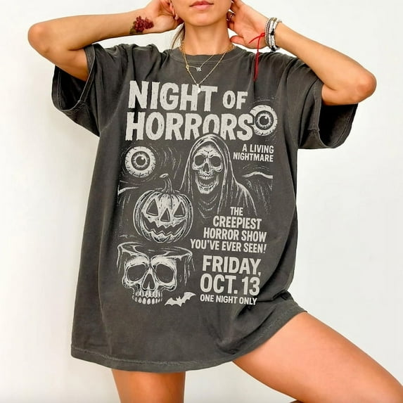 Vintage Halloween T-Shirt, Trendy Halloween Shirt, Spooky Season Graphic Tee, Horror Halloween Shirt, Spooky Halloween Gift Tee