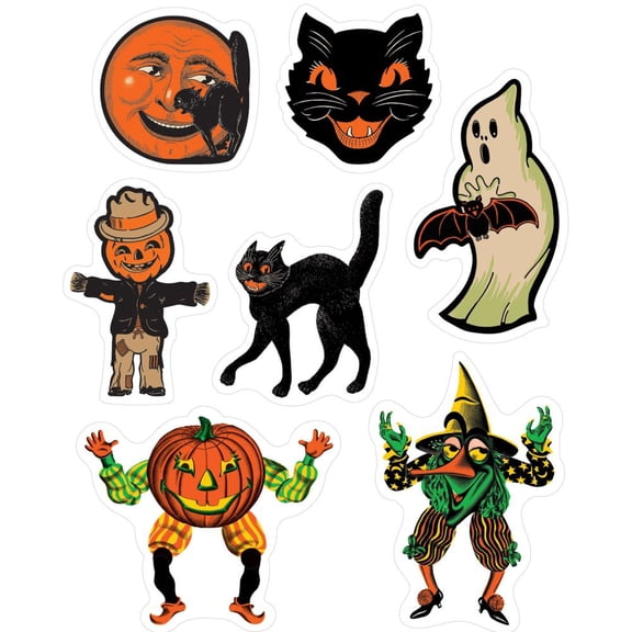 Vintage Halloween Window Clings