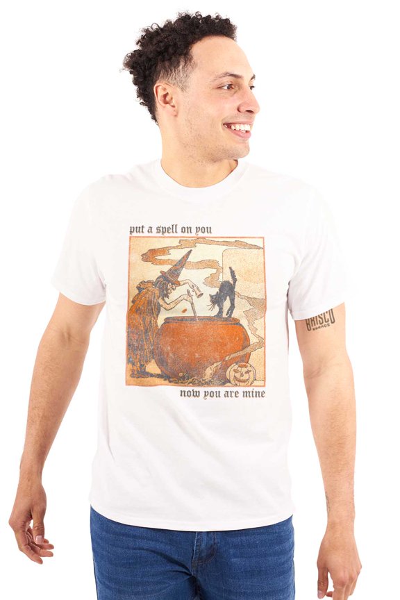 Vintage Halloween Witches Brew Men's Graphic T Shirt Tees Brisco Brands M