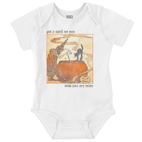 Vintage Halloween Witches Brew Romper Boys or Girls Infant Baby Brisco Brands NB