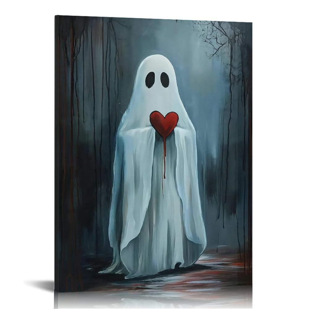 Vintage Halloween ghost Canvas Wall Art Painting ，Gothic Print Pictures ...