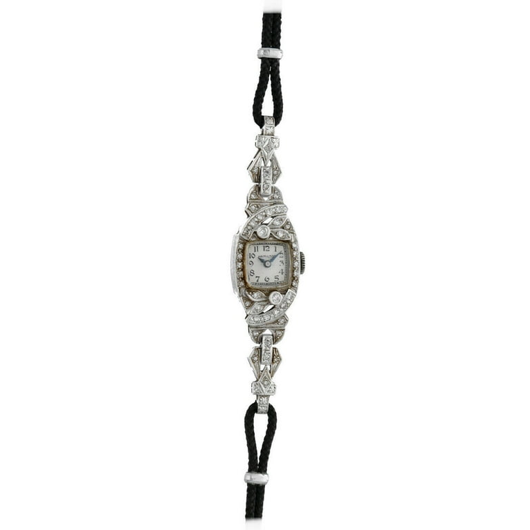 Vintage hamilton diamond watch discount