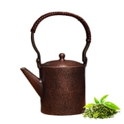 Vintage Hammered Copper Tea Pot Tea Kettle with Long Handle Water Kettle Tea Coffee Pot Stovetop Teapot for Induction Gas Stove