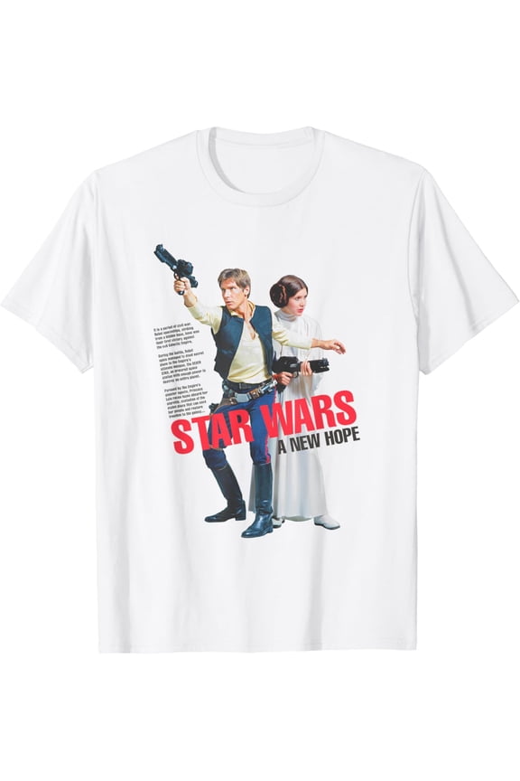 Vintage Han Solo Princess Leia A New Hope Vintage Poster T-Shirt S-5XL - Trending Birrthday Tee Gifts Vintage Tee -Birthday Gifts