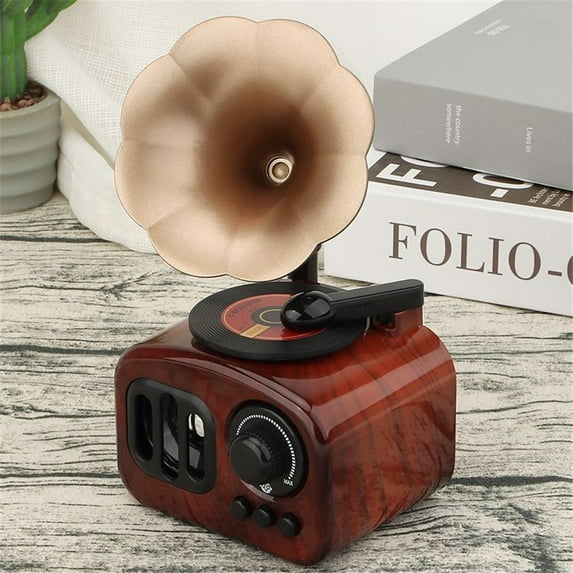 Vintage Hand Crank Music Box, Retro Gramophone With Rotating Disc, Classical Melody Home Decor, Gift For Collectors