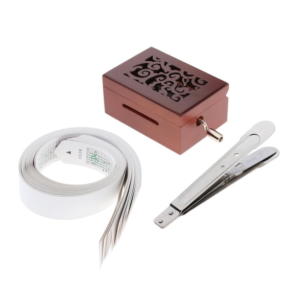 Vintage Hand Crank Music Box Wooden Box Make Your Own Song DIY Music Box, Gift
