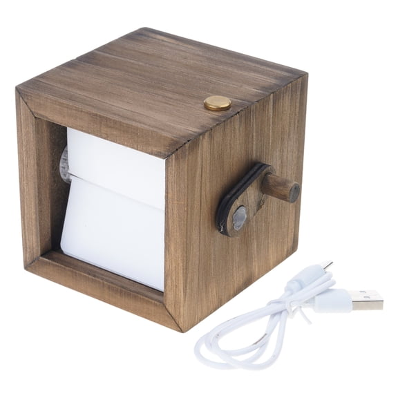 Vintage Hand Crank Photo Album Wooden Mechanical Picture Flipbook Frame For Capturing Family Memory Travel Adventure