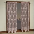 thumbnail image 1 of Vintage Hand-Cut Floral Garland Lace Window Set, Victorian Rose Pink, 2-84L Curtain Panels, 1 of 5