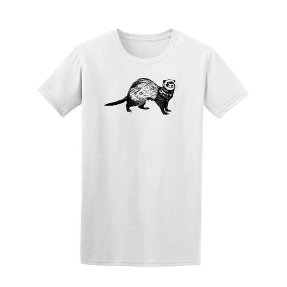 Vintage Hand Drawn Ferret T-Shirt Men -Image by Shutterstock, Male Medium