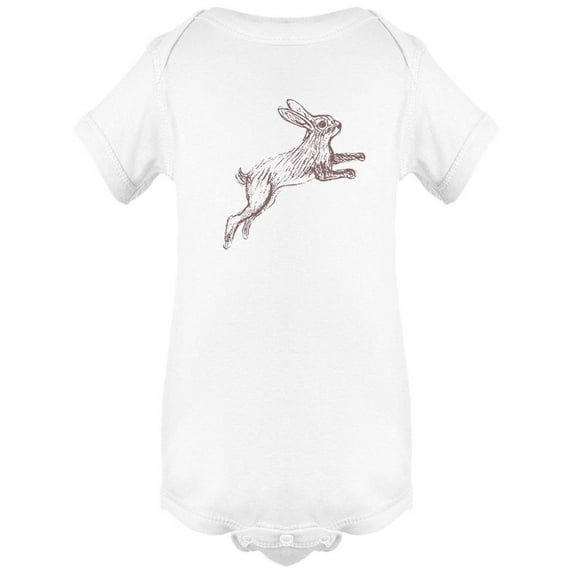 Vintage Hand Drawn Rabbit Bodysuit Infant -Image by Shutterstock,  Newborn