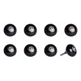 thumbnail image 1 of Vintage Hand Painted Ceramic Knob Set - Black - Pack of 8, 1 of 1