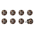 thumbnail image 1 of Vintage Hand Painted Ceramic Knob Set - Brown & Black - Pack of 8, 1 of 1
