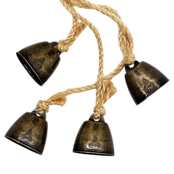Vintage Handmade Brass Bell with Lanyard, Perfect for Door, Living Room, Garden and Wall Decoration