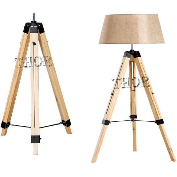 Vintage Handmade Natural Floor lamp Home & Office Decorative (Without Shade)