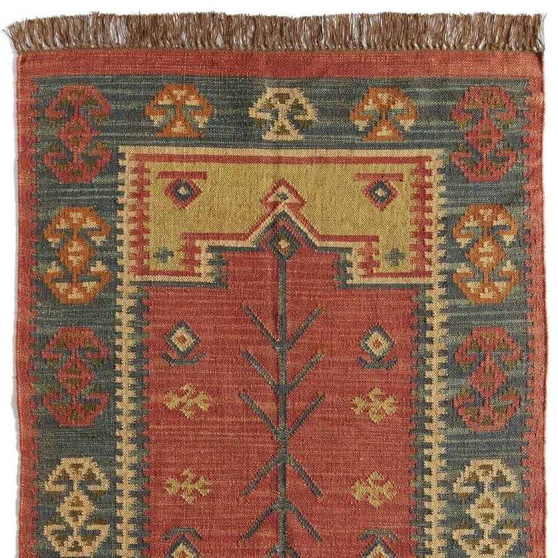 Shadeh Rugs Vintage Handwoven Vintage Designed Dull Shade Rug Wool,Cotton & Jute ...