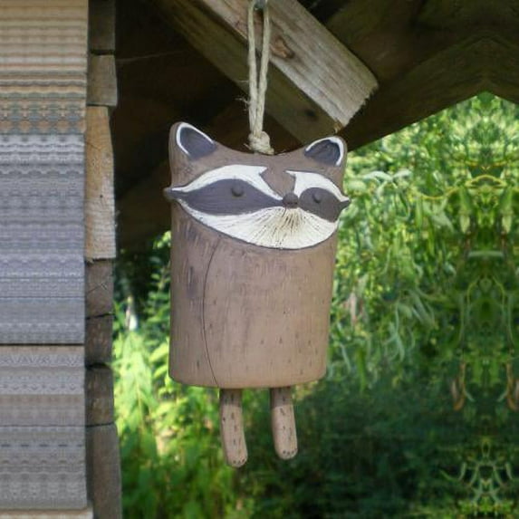 Vintage Hanging Animal Wind Chimes, Handmade Resin Windbell, Rustic Farmhouse Bells Animal Crafts for Garden Yard Patio Outdoor Decor Gift D